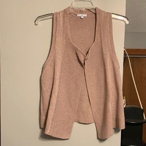 Gap Pink Mauve sleeveless cardigan sweater